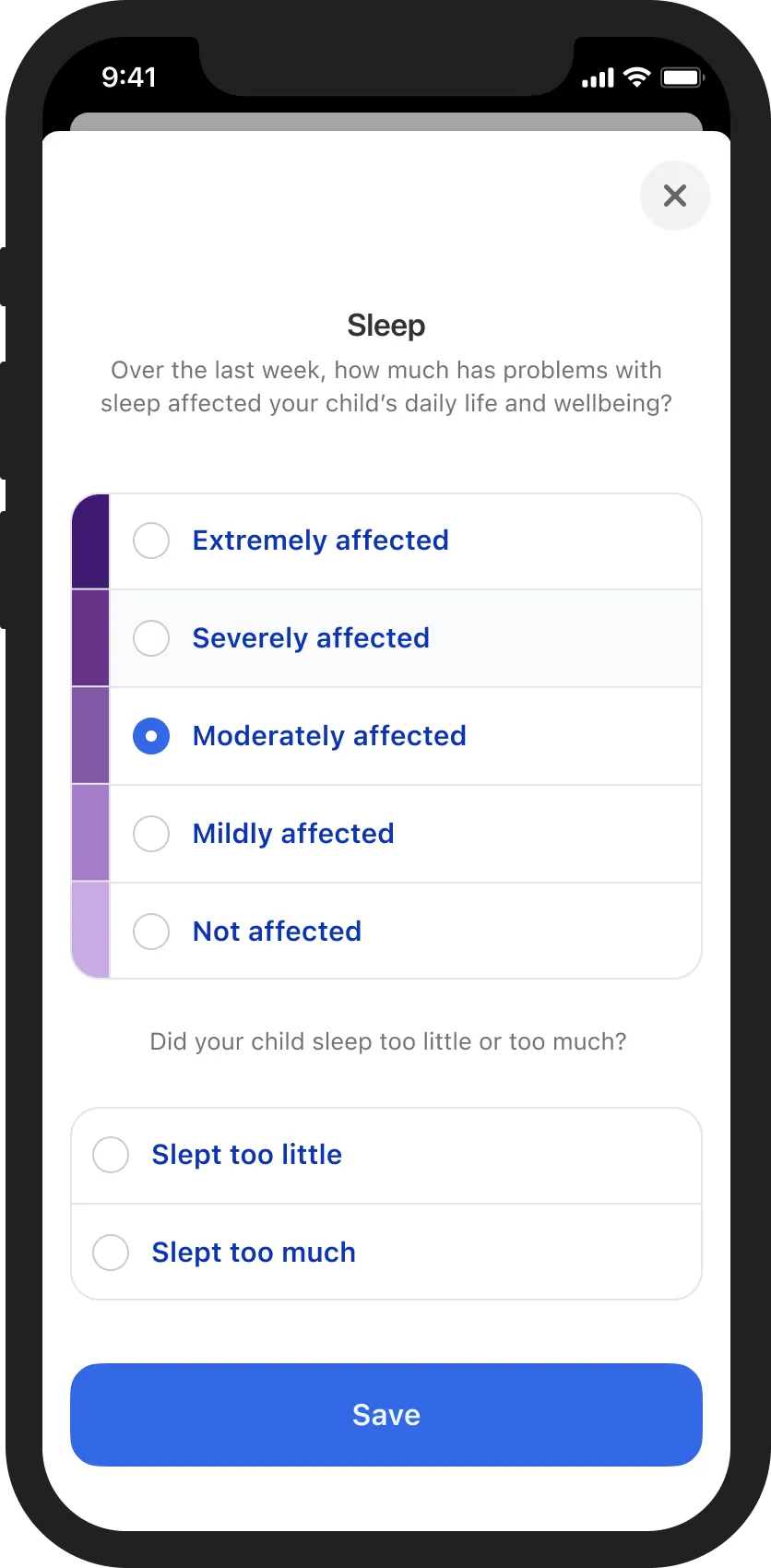 Demo view of the Fora Health app on an iPhone
