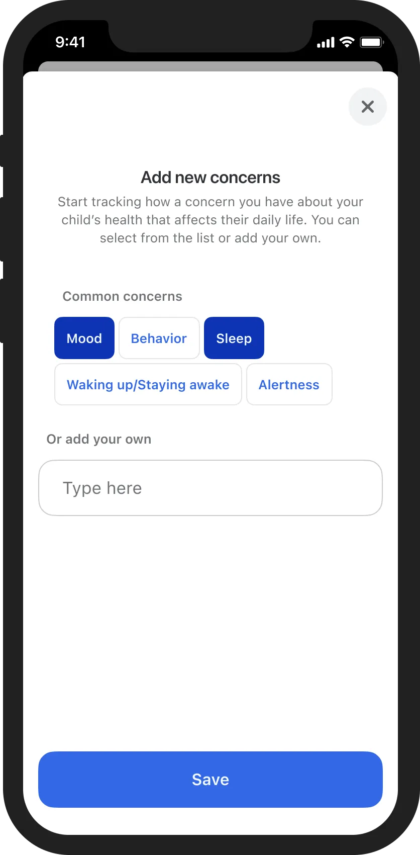 Demo view of the Fora Health app on an iPhone