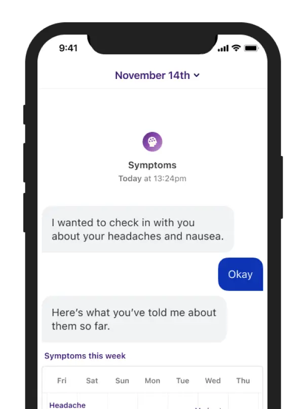 In session 8, we learned how patients currently track how they feel over time and gathered feedback to take into consideration when updating features that record, track and visualize ill-effects.
